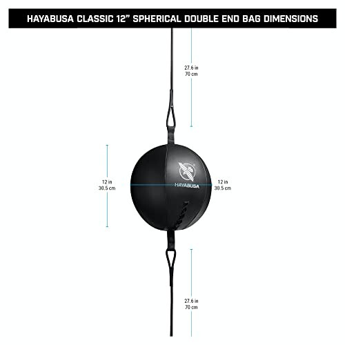 Hayabusa Double Ended Bag Classic Sphere - Black, 12 Inches - 6