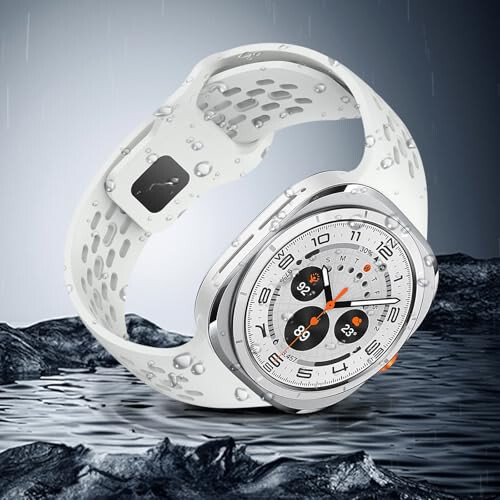 HAYONLIY Sport Nafas Oladigan Tasmalar Samsung Galaxy Watch Ultra 47mm (2024) bilan Mos keladi, Silikon Bilagu Su o'tkazmaydigan almashtiriladigan Yumshoq Silikon Qayish Ayollar Erkaklar uchun - 3