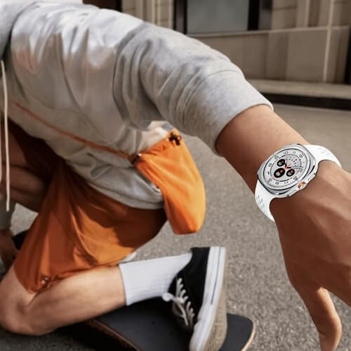 HAYONLIY Sport Nefes Alabilen Bantlar Samsung Galaxy Watch Ultra 47mm (2024) ile Uyumlu, Silikon Bileklik Su Geçirmez Değiştirilebilir Yumuşak Silikon Kayış Kadın Erkek - 7