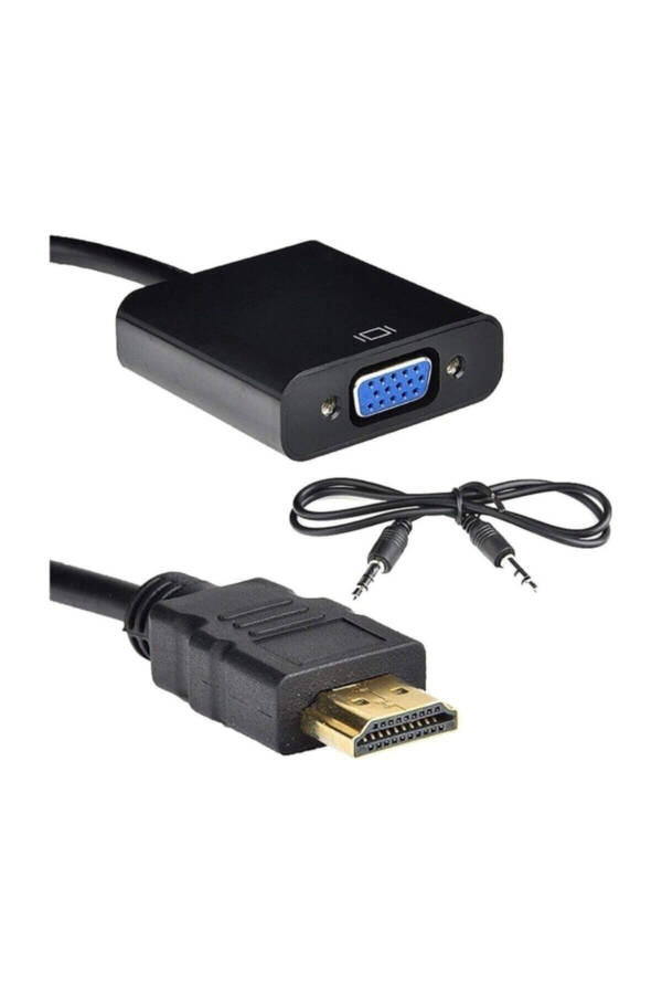 HDMI dan VGA ga Adaptor Audio Chiqishi bilan Adaptor Monitor Konverter Kabel Konverter Adaptor - 1