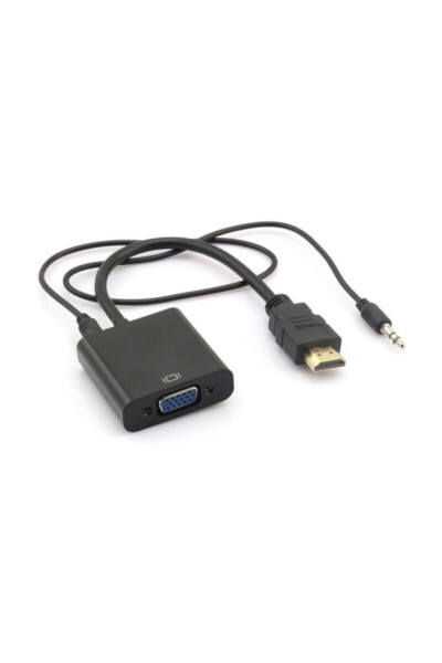 HDMI dan VGA ga Adaptor Audio Chiqishi bilan Adaptor Monitor Konverter Kabel Konverter Adaptor - 2