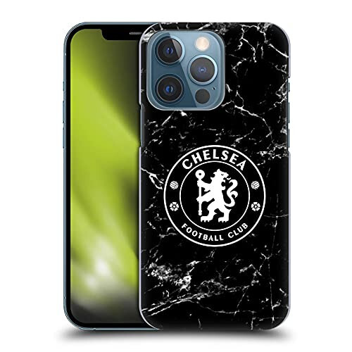 Head Case Designs Officially Licensed Chelsea Football Club Black Marble Crest Hard Back Case Compatible with Apple iPhone 13 Pro - 6