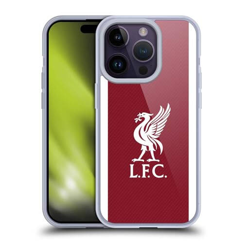 Head Case Designs Rasmiy Lisanslangan Liverpul Futbol Klubi Uy Forma 2023/24 Yumshoq Jel Kılıf Apple iPhone 14 Pro bilan mos keladi - 1