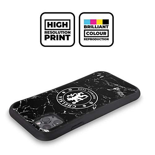 Head Case Designs Resmi Lisanslı Chelsea Futbol Kulübü Siyah Mermer Arması Hibrit Kılıf Apple iPhone 11 ile Uyumlu - 2