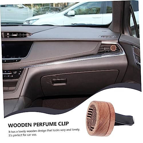 HEALLILY 1pc Aroma Diffuser Car Perfume Diffuser Home Wooden Perfume Oil Diffuser Oil Vent Clip Difusor Para Casa Essential Oil Accessories Stone Diffuser Stainless Steel Jewelry Air Outlet - 6