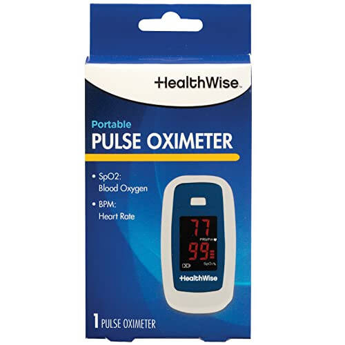 HealthWise Puls Oksimetri | Qon Tomirda Kislorod To'yinligi | To'liq Tizim Monitori Ipi va Batareyalar | Ko'chma Nuqta Nazorati Monitoringi | Qon Tomirda Kislorod To'yinligi (SPO2) va Puls Tezligi (BPM) - 4