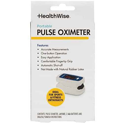 HealthWise Puls Oksimetri | Qon Tomirda Kislorod To'yinligi | To'liq Tizim Monitori Ipi va Batareyalar | Ko'chma Nuqta Nazorati Monitoringi | Qon Tomirda Kislorod To'yinligi (SPO2) va Puls Tezligi (BPM) - 5