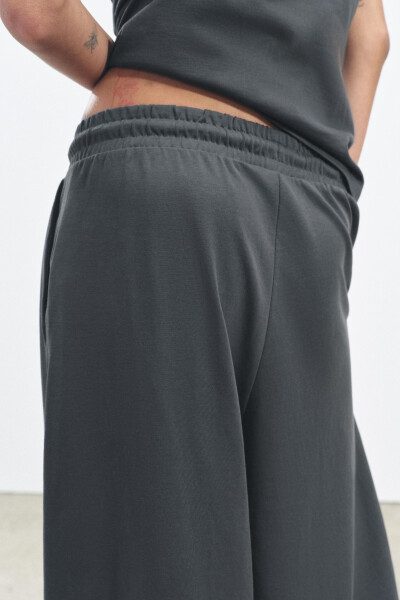 HEAVY COTTON PANTS Black Charcoal Grey - 12