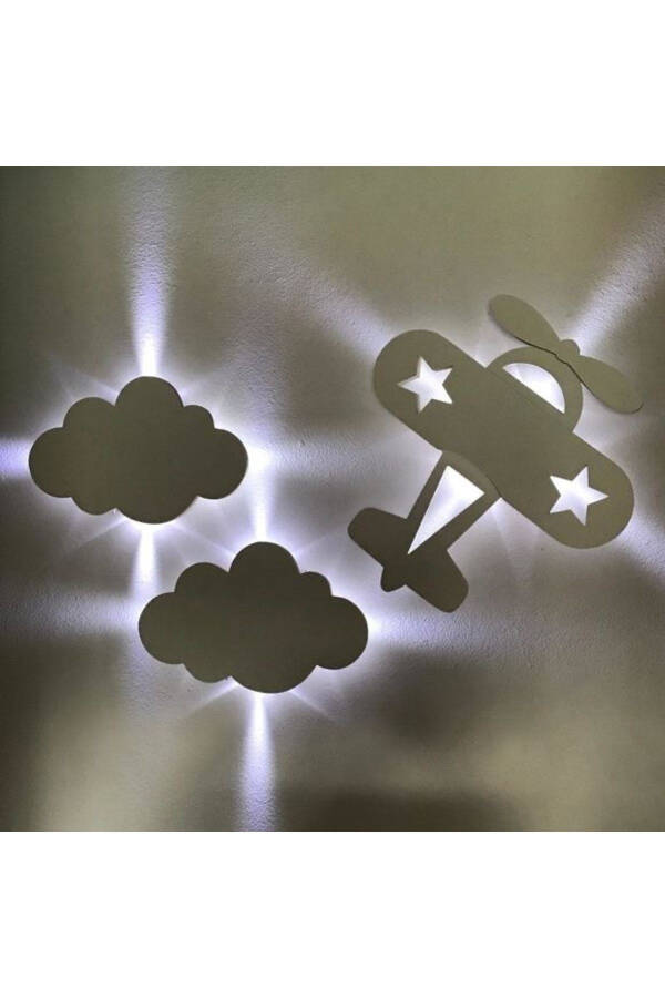 Helicopter Cloud Set Baby Room Children's Room Lighting Decor - 1