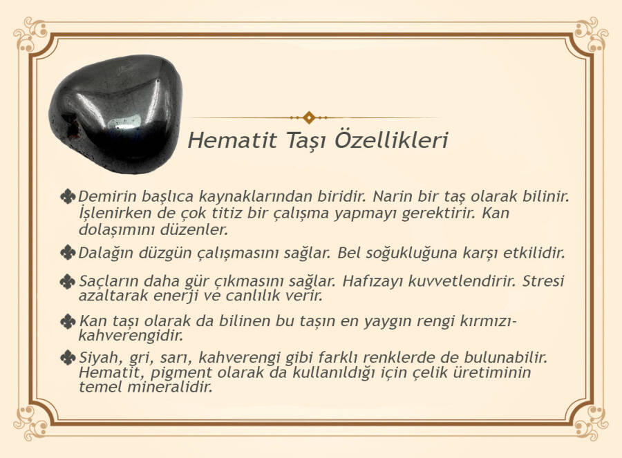 Hematit Doğaltaş-Black Krom Çelik Kombinli Tesbih Anahtarlık - 1