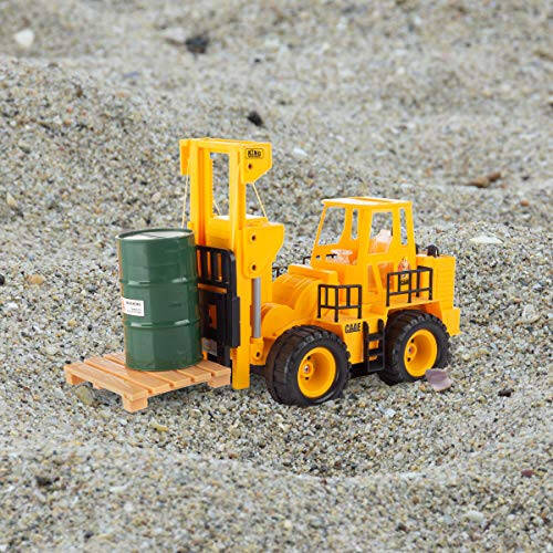 Hey! Oyna! Uzaktan Kumandalı Oyuncak Forklift - 1:24 Ölçek, Tamamen İşlevsel RC Forklift, Işıklar ve Ses Efektleri ile, Palet Dahil, Çocuklar İçin Taklit Varil, Kahverengi/a - 6