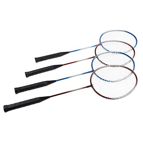 Hey! Play! Badminton Set Complete Outdoor Yard Game with 4 Racquets, Net with Poles, 3 Shuttlecocks and Carrying Case for Kids and Adults, Multi-Player - 2