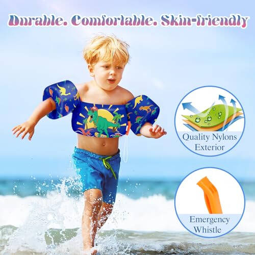 Heysplash Kids Swimming Vest, Toddler Floaties, Puddle Kids Jumper with Adjustable Strap, Swim Jacket Water Wing Arm Baby Float, Pool Sea Swimming Aid for Boy Girl - 3