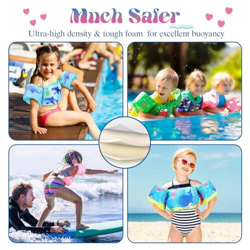 Heysplash Kids Swimming Vest, Toddler Floaties, Puddle Kids Jumper with Adjustable Strap, Swim Jacket Water Wing Arm Baby Float, Pool Sea Swimming Aid for Boy Girl - 4