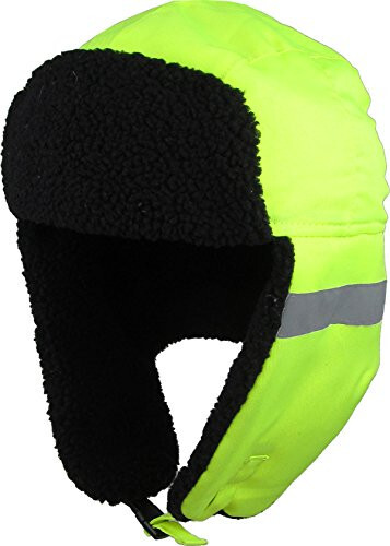 Hi Viz Trapper Sıcak İş Giysileri Soğuk Rüzgar Geçirmez Kış Pilot Asker Ushanka Bisiklet Şapka - 1