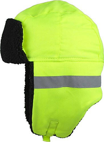 Hi Viz Trapper Sıcak İş Giysileri Soğuk Rüzgar Geçirmez Kış Pilot Asker Ushanka Bisiklet Şapka - 3