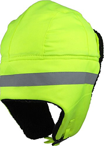 Hi Viz Trapper Sıcak İş Giysileri Soğuk Rüzgar Geçirmez Kış Pilot Asker Ushanka Bisiklet Şapka - 4