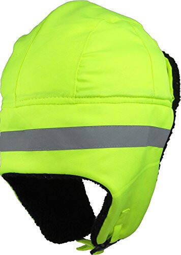 Hi Viz Trapper Sıcak İş Giysileri Soğuk Rüzgar Geçirmez Kış Pilot Asker Ushanka Bisiklet Şapka - 4