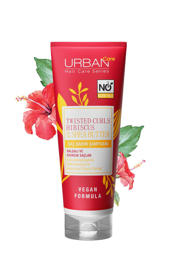 Hibiscus & Shea Butter Curly and Wavy Hair Shampoo - Sulfate-Free - 250ml - 12