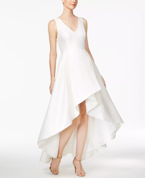 High-Low A-Line Gown Eggshell - 1