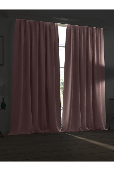 High Quality Powder Pink Blackout Curtain Extrafor Pleated Single Panel - 9