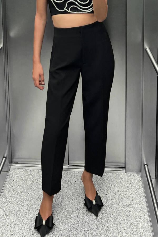 HIGH WAIST TROUSERS - Black - 9