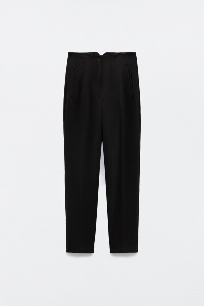 HIGH WAIST TROUSERS - Black - 10