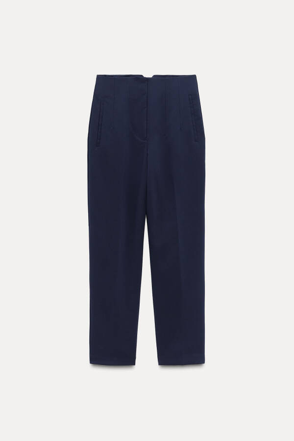 HIGH WAIST TROUSERS-NAVY - 12