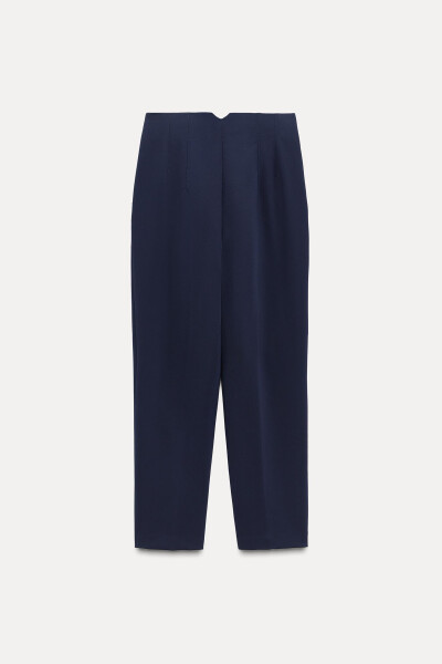 HIGH WAIST TROUSERS - NAVY - 4