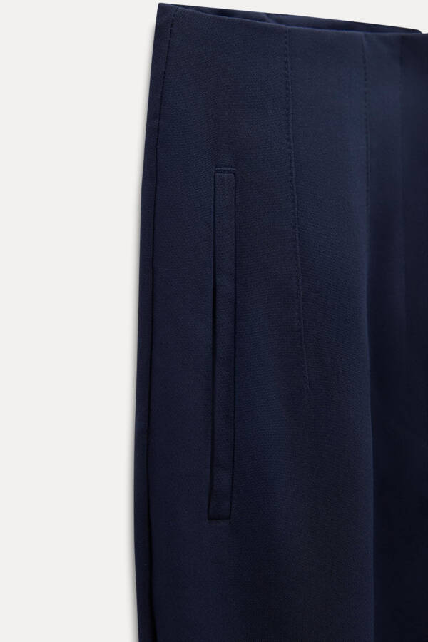 HIGH WAIST TROUSERS - NAVY - 5