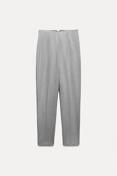 HIGH WAIST TROUSERS-Pearl grey - 9