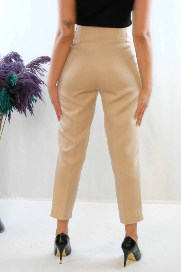 High Waist Trousers Stone - 3