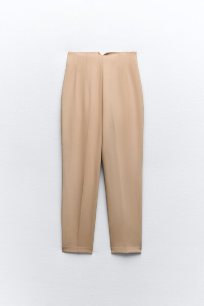 HIGH WAIST TROUSERS - TAUPE - 7