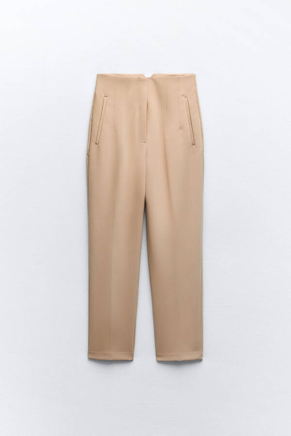 HIGH WAIST TROUSERS - TAUPE - 2