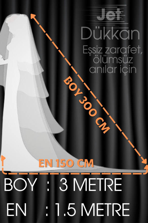 Hijob uchun 3 metrli marvaridli oq rangli rahiba pardasi - Nafis va zamonaviy dizayn - 9