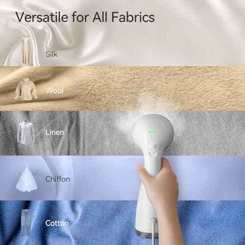 HiLIFE Steamer for Clothes, 1100W Clothes Steamer, Fast Wrinkle Removal with Large 300ml Tank, Ideal for All Fabrics, Easy to Use, Compact and Portable Travel Garment Steamer (white) - 8