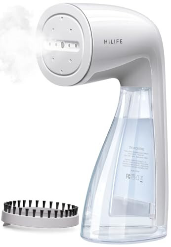 HiLIFE Steamer for Clothes, 1100W Clothes Steamer, Fast Wrinkle Removal with Large 300ml Tank, Ideal for All Fabrics, Easy to Use, Compact and Portable Travel Garment Steamer (white) - 1