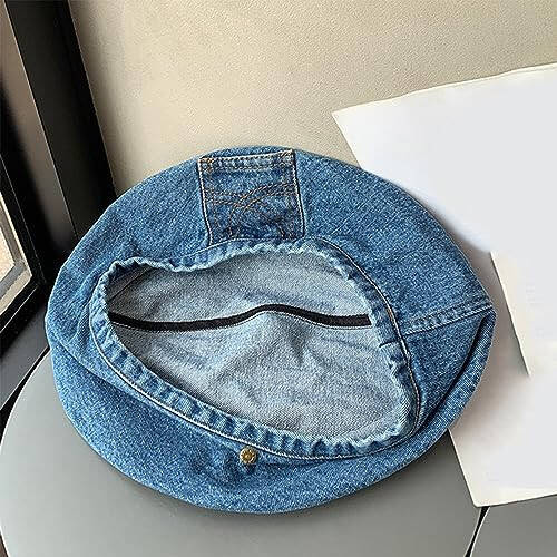 HISYI Women Beret Hat for Four Season Octagonal Hat Girls Spring Autumn Denims Breathable Headdress Soft Bonnet Hat - 4