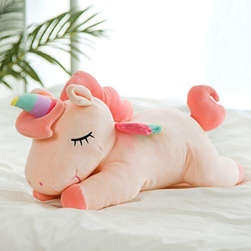 Hitoshe Unicorn Yumshoq O'yinchoqlar, Yumshoq Unicorn Plush Quchoqlash Yostiq O'yinchoq Sovg'alar Bolalar Uchun (Pushti, 12 dyuym) - 2