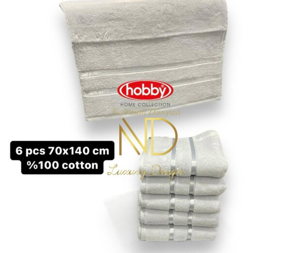 Hobby Dolce Açık Mavi 50x90 6'lı Havlu Seti - 1