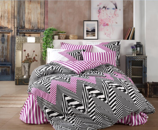 Hobby Double Poplin Duvet Cover Daniela Black - 3