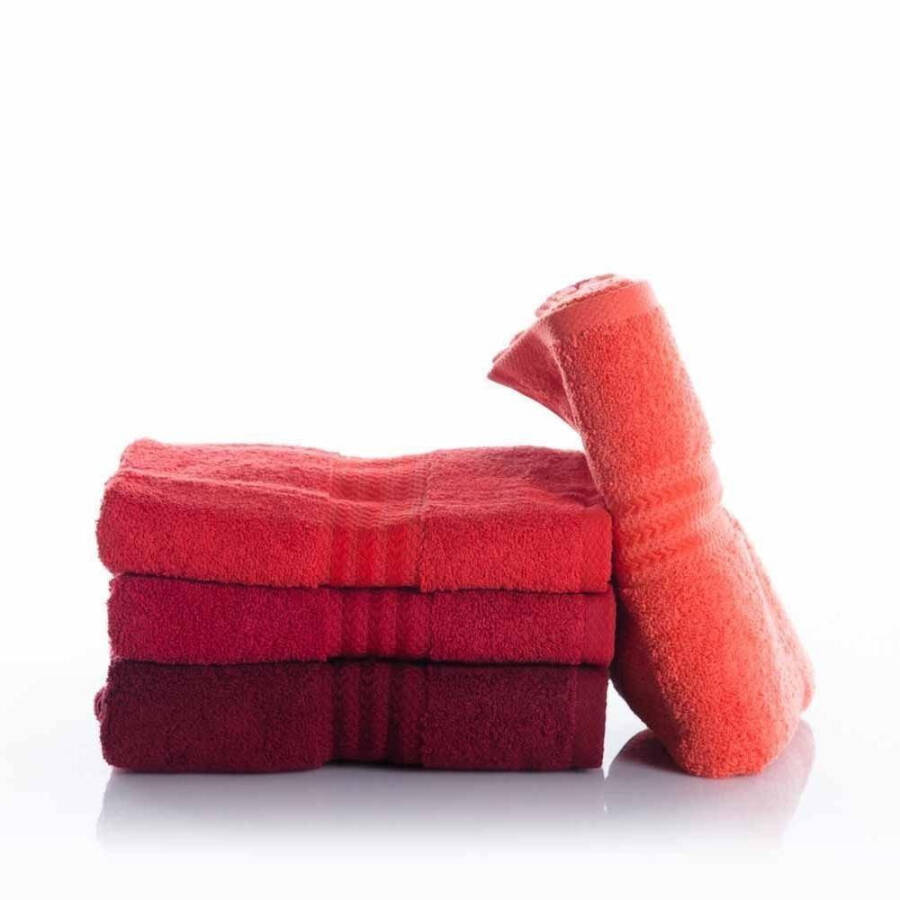 Hobby Rainbow 70X140 4-Piece Towel Set Red - 3