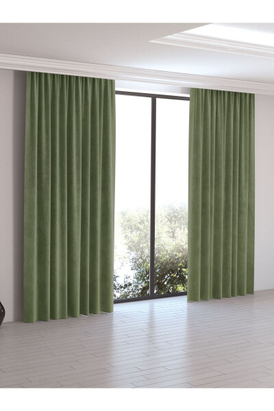 Home Daily Series Olive Leaf Island Background Curtain - 8