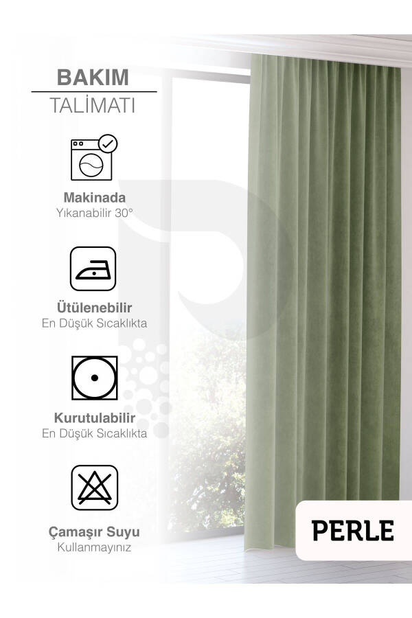 Home Daily Series Olive Leaf Island Background Curtain - 5