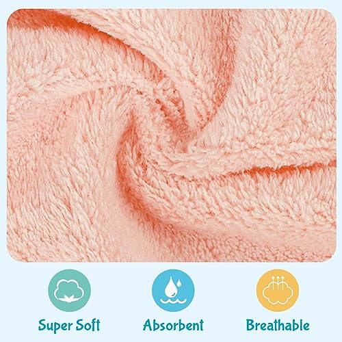 HOMEXCEL Baby Washcloths 24 Pack, Microfiber Coral Fleece Baby Bath Face Towels, Extra Absorbent and Soft Wash Cloths for Newborn, Infant, and Toddlers, Baby Boy Girl Washcloth for Face and Body 7x9 - 32