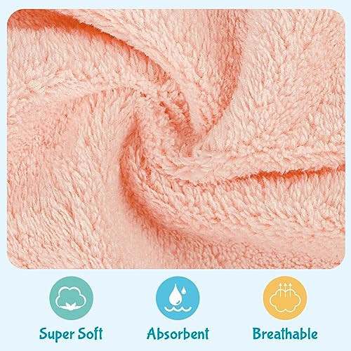 HOMEXCEL Baby Washcloths 24 Pack, Microfiber Coral Fleece Baby Bath Face Towels, Extra Absorbent and Soft Wash Cloths for Newborn, Infant, and Toddlers, Baby Boy Girl Washcloth for Face and Body 7x9 - 20