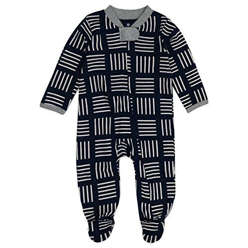 HonestBaby Footed Sleep & Play Pajamas Organic Cotton for Infant Baby Boys (Legacy) - 36