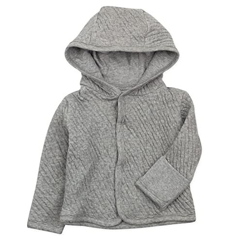 HonestBaby Front Hooded Jackets, Side-snap Top, Hoodies in Cozy 100% Organic Cotton Infant Baby Boys, Girls, Unisex - 1