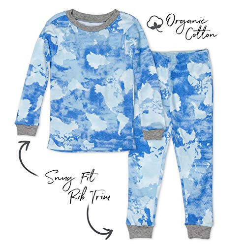 HonestBaby Multipack 2-Piece Pajamas Sleepwear PJs 100% Organic Cotton for Infant Baby and Toddler Boys, Unisex - 30