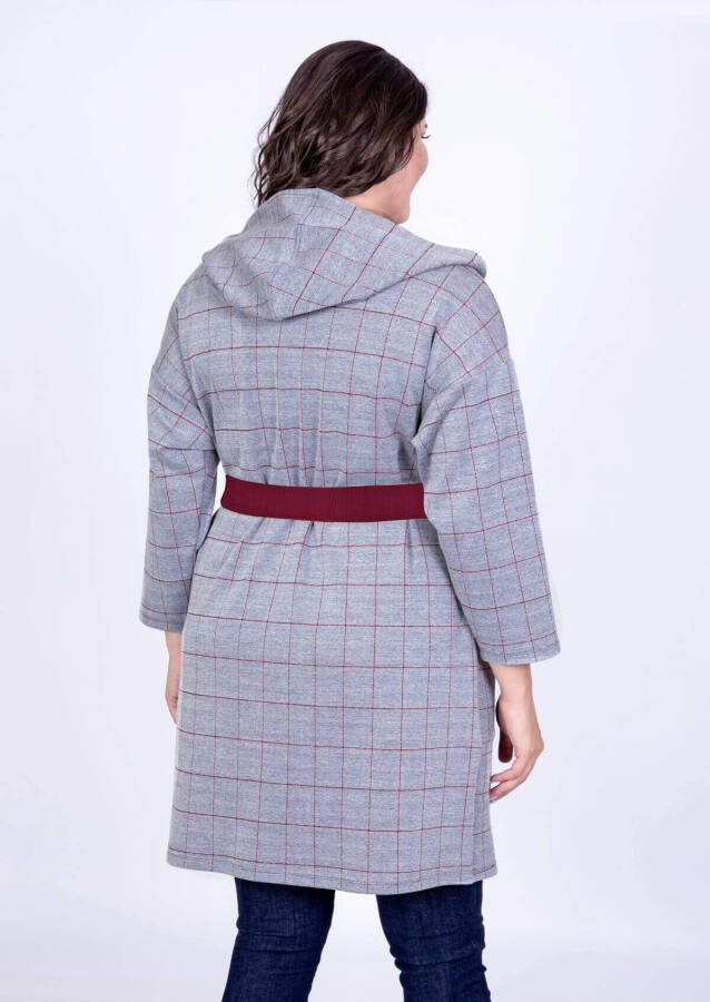 Hooded and Belted Cardigan - 3